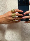 Lio Ring Burgundy Red